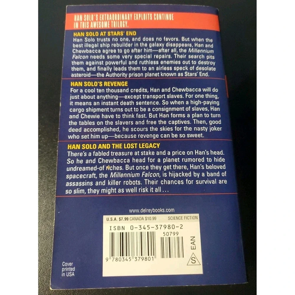 STAR WARS Han Solo Trilogy Omnibus Paperback Brian Daley Revenge Lost Legacy